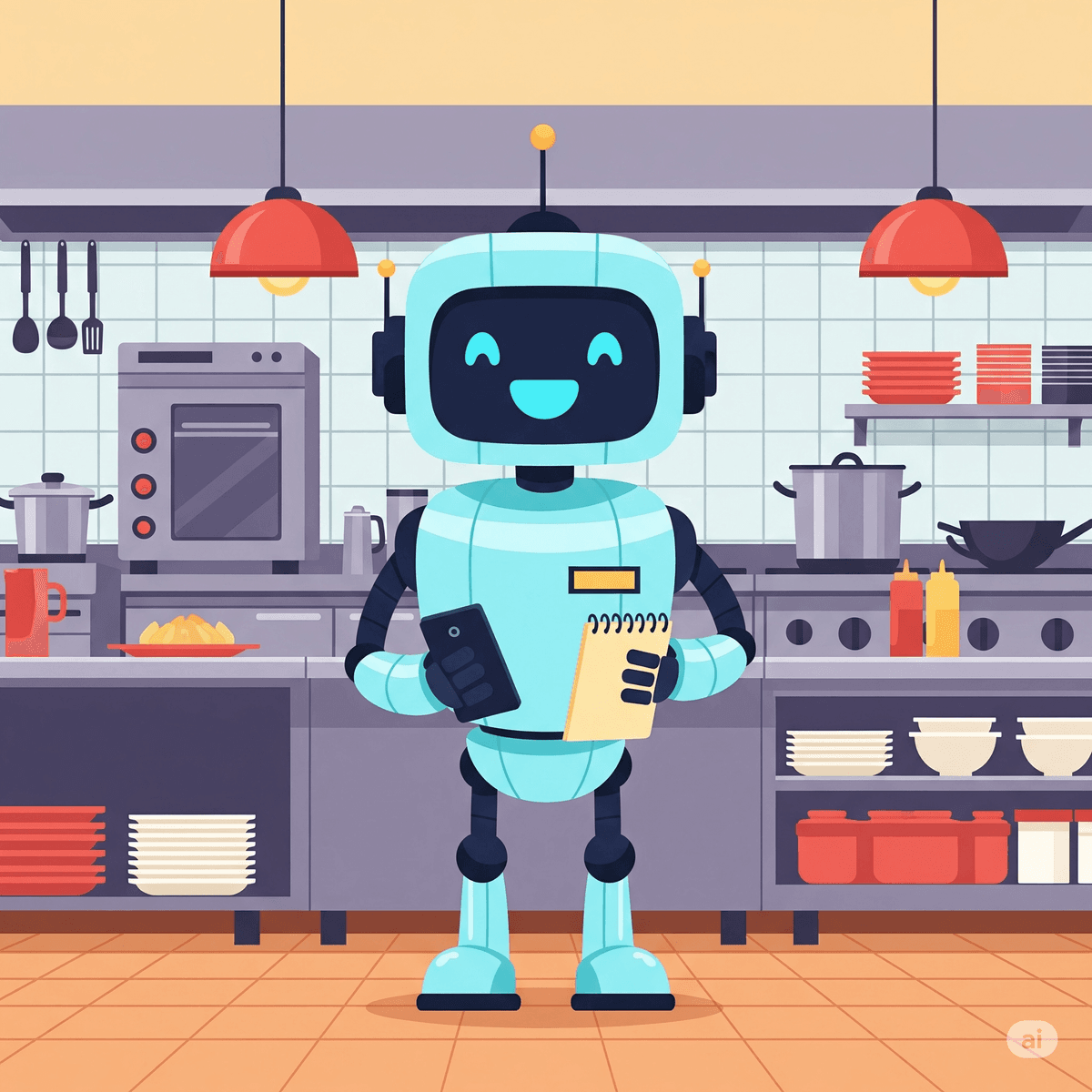 AI Robot Taking Restaurant Orders